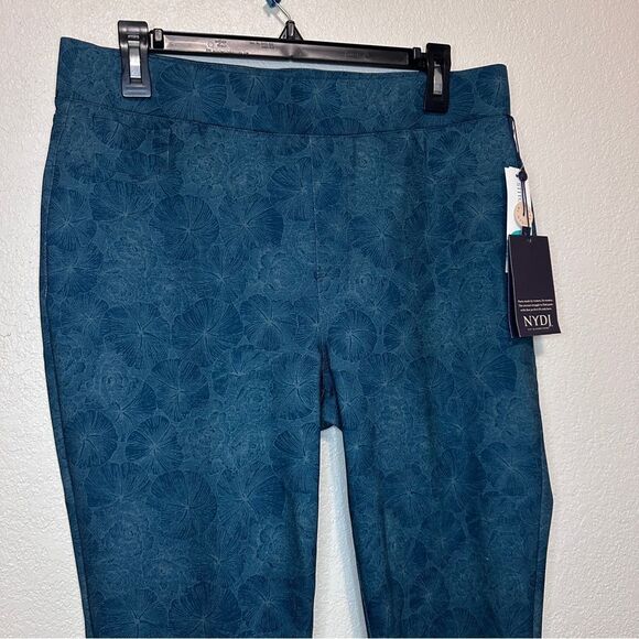 NYDJ Modern Legging Pull on Jeans Cheshire Hill Dark Teal Green Size 8 NWT $99 - Picture 5 of 11